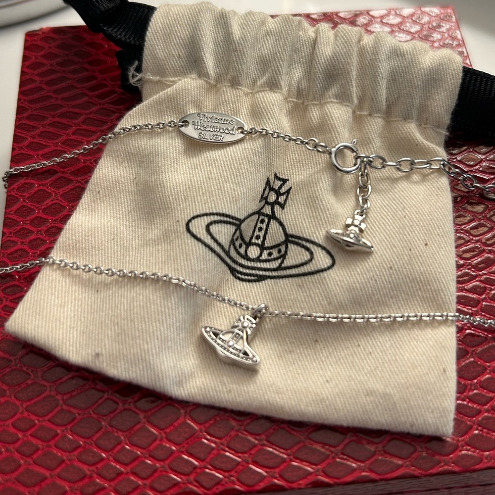 Vivienne Westwood Sterling Silver 925 orb Necklace